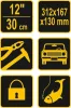 Műanyag szerszámosláda 12" 1 zárral 30cm
