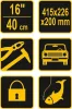 Műanyag szerszámosláda 16" 1 zárral 40cm