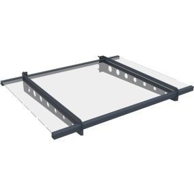 Rojaplast bejárati előtető, átlátszó plexi, 100x80 CM