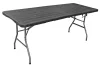 Rojaplast műanyag catering összecsukható, hordozható vendéglátó asztal 180x74 cm - Fekete