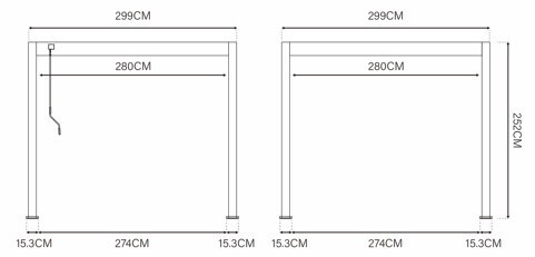 Rojaplast ECO 3×3 m bioklimatikus pergola – szabadon álló acél pergola, antracit