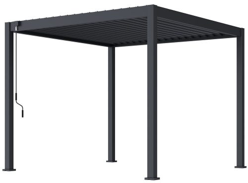 Rojaplast ECO 3×3 m bioklimatikus pergola – szabadon álló acél pergola, antracit