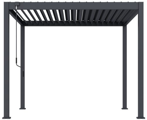 Rojaplast ECO 3×3 m bioklimatikus pergola – szabadon álló acél pergola, antracit