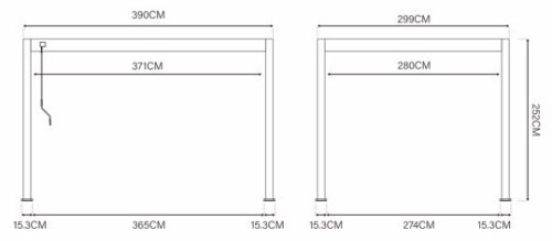 Rojaplast ECO 4×3 m bioklimatikus pergola – szabadon álló acél pergola, antracit