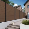 Rojaplast WPC kerítéselem 180x180 cm végzáróval – teak szín