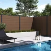Rojaplast WPC kerítéselem 180x180 cm végzáróval – teak szín
