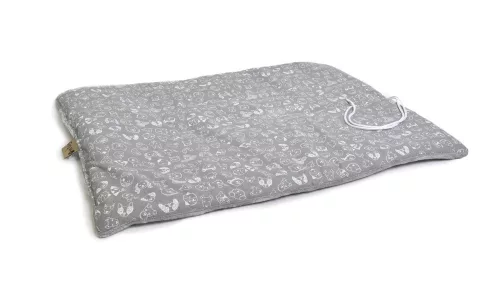 Petsy Max pamut utazópárna kedvenceknek, 70 cm - szürke/fehér mintás