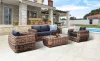Rojaplast ATLANTA luxus polyrattan garnitúra – barna/antracit