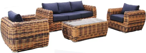 Rojaplast ATLANTA luxus polyrattan garnitúra – barna/antracit