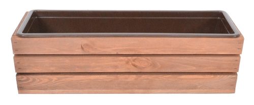 Rojaplast MODERN 51 cm fa virágláda-barna műanyag betéttel