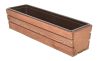 Rojaplast MODERN 61 cm fa virágláda-barna műanyag betéttel