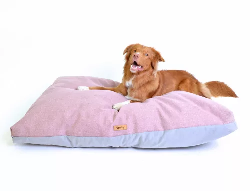 Petsy Connie poliészter kutyapárna - pink-szürke - 135 cm