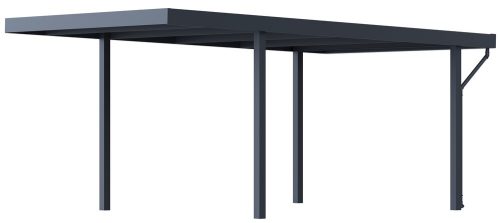 Rojaplast METTA acél autóbeálló – 5,3×3,2 m, antracit