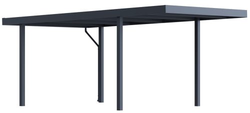 Rojaplast METTA acél autóbeálló – 5,3×3,2 m, antracit