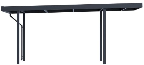 Rojaplast METTA acél autóbeálló – 5,3×3,2 m, antracit