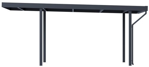 Rojaplast METTA acél autóbeálló – 5,3×3,2 m, antracit