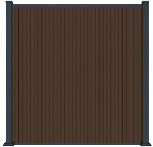 Rojaplast MODERN WPC kerítéspanel 180×180 cm végzárókkal – teak, vízszintes vagy függőleges kialakítás