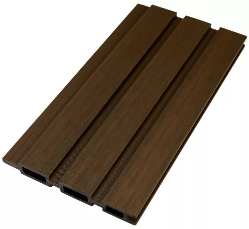 Rojaplast MODERN WPC kerítéspanel 180×180 cm végzárókkal – teak, vízszintes vagy függőleges kialakítás