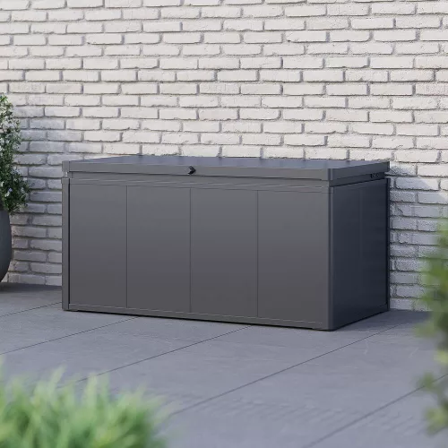 Rojaplast NOBLE 450 L acél tárolódoboz – sötétszürke