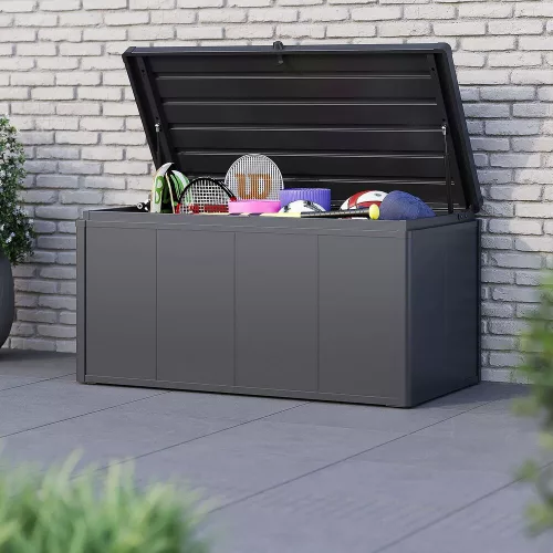 Rojaplast NOBLE 450 L acél tárolódoboz – sötétszürke