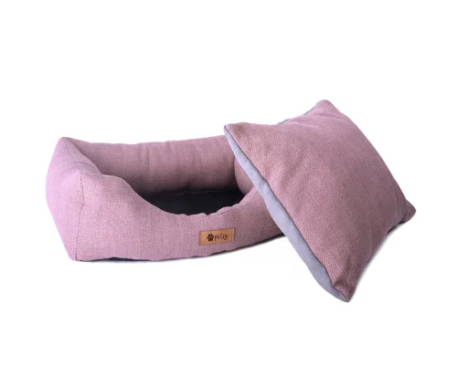Petsy Connie kutya, macska poliészter fekhely - pink-szürke - 55 cm 