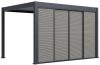 Rojaplast 4 m tolópaneles oldalfal bioklimatikus pergolához – szürke-fekete