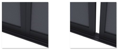 Rojaplast 4 m tolópaneles oldalfal bioklimatikus pergolához – szürke-fekete