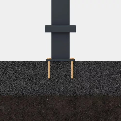ROJAPLAST alumínium betonozható kerítésoszlop 7,5×7,5×240 cm – antracit