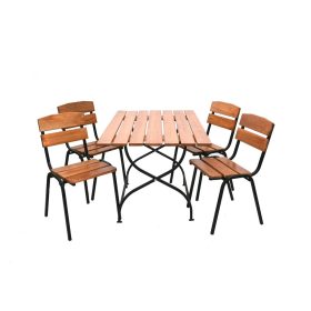   Rojaplast Udine fenyőfából készült kerti bútor szett, 4 db székkel
