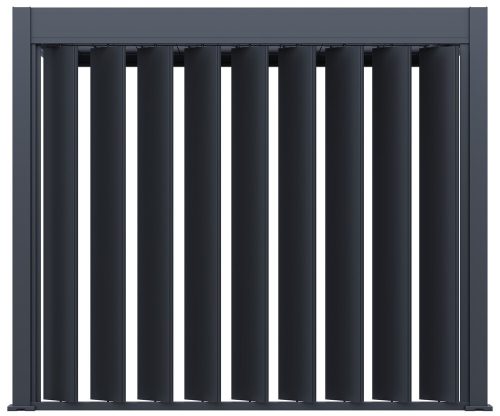 Rojaplast VERTICAL 3 m dönthető árnyékoló fal bioklimatikus pergolához – antracit (RAL 7016)