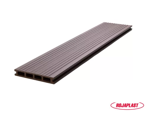 Rojaplast WPC padlóburkolat / teraszburkolat – barna, 2,1 × 14 × 300 cm