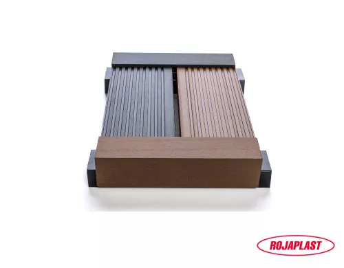 Rojaplast WPC padlóburkolat / teraszburkolat – barna, 2,1 × 14 × 300 cm
