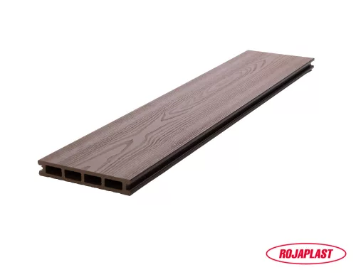 Rojaplast WPC nútos kerítéselem zárt rendszerhez – barna, 1,7 × 14 × 200 cm