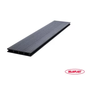   Rojaplast WPC nútos kerítéselem zárt rendszerhez – sötétszürke  1,7 × 14 × 200 cm