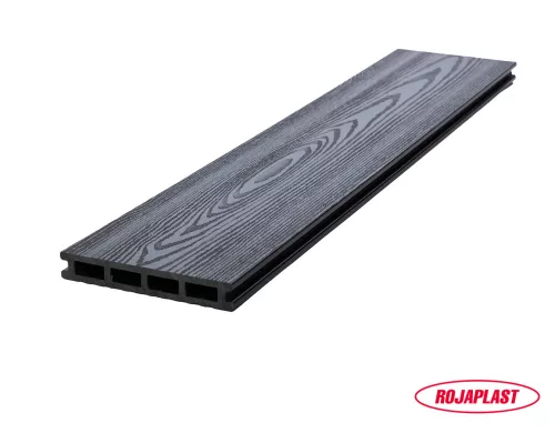 Rojaplast WPC nútos kerítéselem zárt rendszerhez – sötétszürke  1,7 × 14 × 200 cm