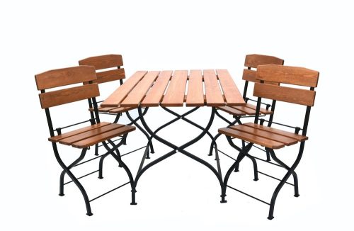 ROJAPLAST WEEKEND SET összecsukható kerti asztal, 120 cm, 4 db kerti székkel 