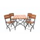 ROJAPLAST Weekend set összecsukható kerti asztal, 120 cm, 4 db kerti székkel 