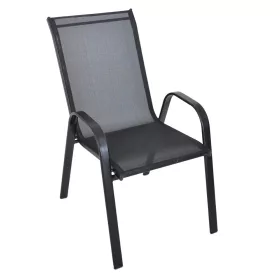 Rojaplast Sofie kerti fém szék textillel - fekete