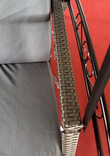 Rojaplast Rattan fém kerti hintaágy - barna