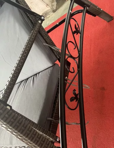 Rojaplast Rattan fém kerti hintaágy - barna