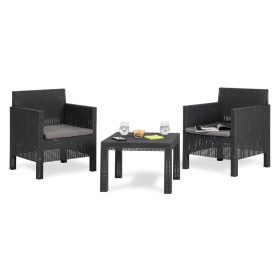   Toomax Penelope seaters 2 műrattan kerti bútor garnitúra, grafit