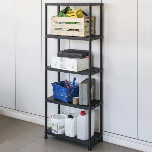 Toomax Universal pro 73-5 műanyag ötszintes polc - fekete