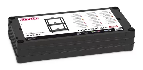 Toomax Universal pro 63-3 műanyag háromszintes polc - fekete