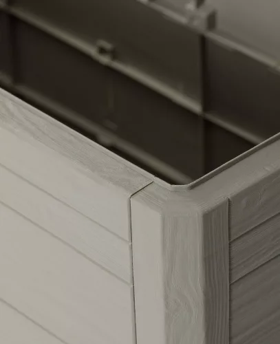 TOOMAX Woodys Grey 280 literes kerti műanyag tárolódoboz - világosszürke