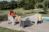 Toomax Petra műanyag asztal + tároló - grafit