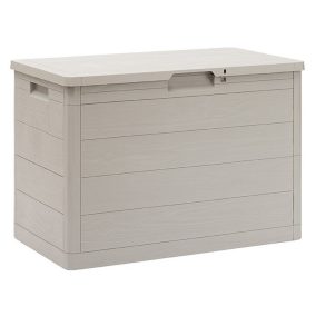   Toomax Woodys grey 160 literes műanyag kerti tárolódoboz - világosszürke