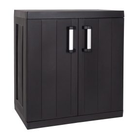 Toomax GARAGE MEGA LOW műanyag szekrény – fekete