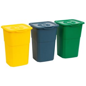   DEA home eco műanyag szemetes készlet szelektív hulladékokhoz 3x50L - színes