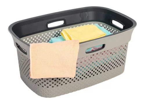 Dea home Woolly szennyeskosár 45 L - szürke/antracit
