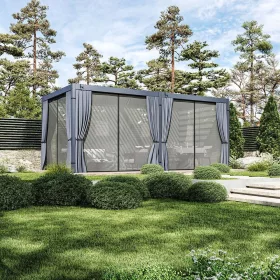   Rojaplast ECO 6×3 m pergola függöny- és szúnyogháló szett – komplett oldalfal készlet